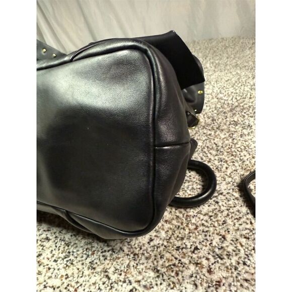 Betsey Johnson Black Bow Satchel Bag with Floral Interior Medium - Picture 4 of 11